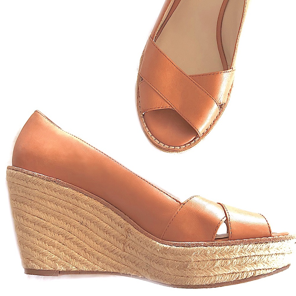❌SOLD❌ Michael KORS Sandals, Leather Open Toe ESPADRILLE! - Picture 1 of 16